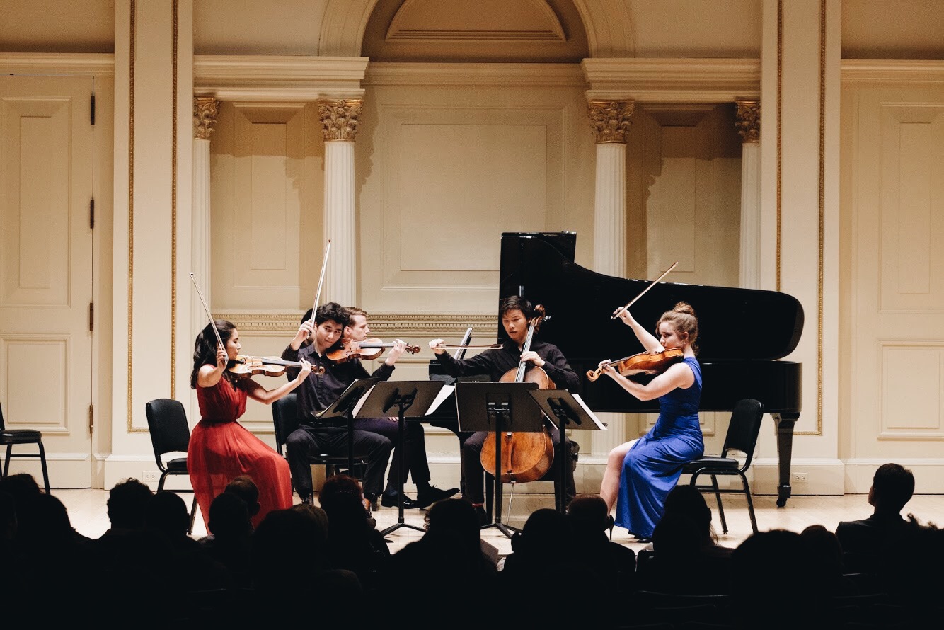 <p>At Carnegie Hall </p>
<p>With Lucas Stratmann, Hannah Geisinger, Leland Ko</p>